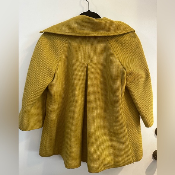 Anthropologie Tabitha Yellow Wool Blend Ascot Swing Coat - Picture 5 of 5